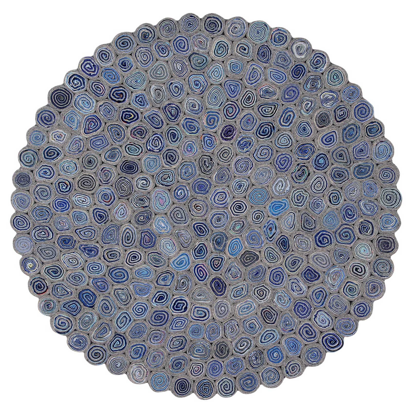 Round Rugs By Ana Noush In Blue